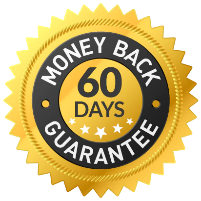 100 percent satisfaction 60 day money back guarantee